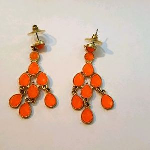 Orange Statement Earrings